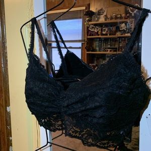Black lace bralette